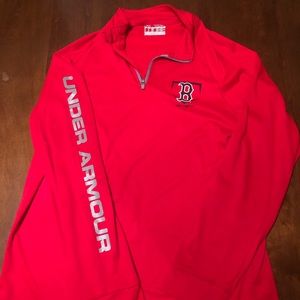 Boys Under Armour Red Sox Pullover